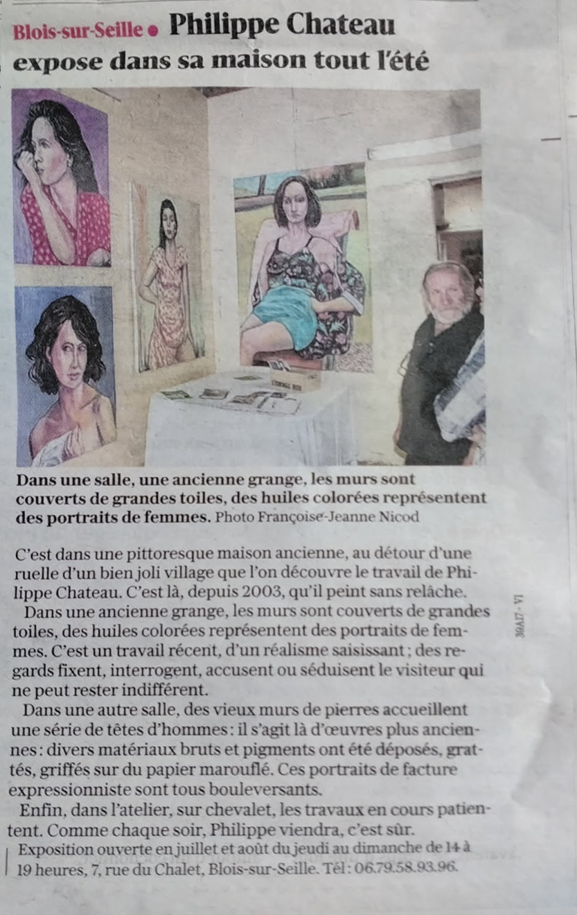 Philippe Chateau expose dans sa maison tout l’été